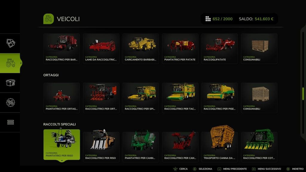 Farming Simulator Signature Edition macchine
