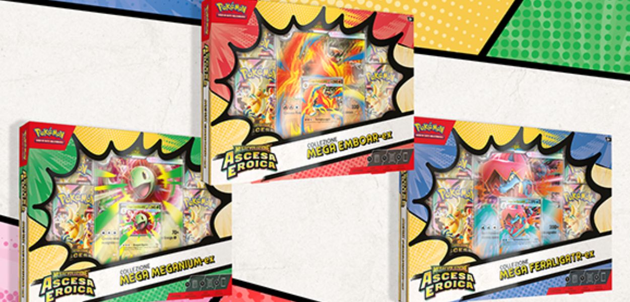 GCC Pokémon: nuove Collezioni Mega in arrivo con Megaevoluzione - Ascesa Eroica