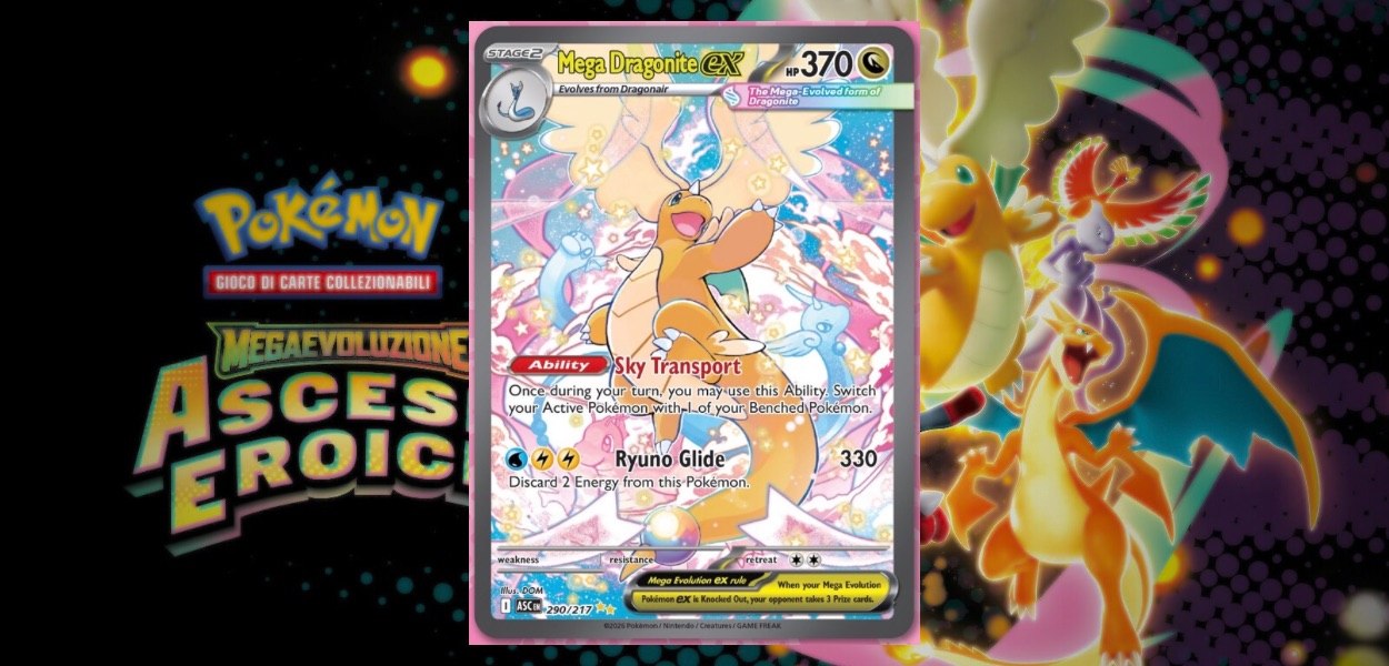 Mega Dragonite-ex spicca il volo in Megaevoluzione - Ascesa Eroica