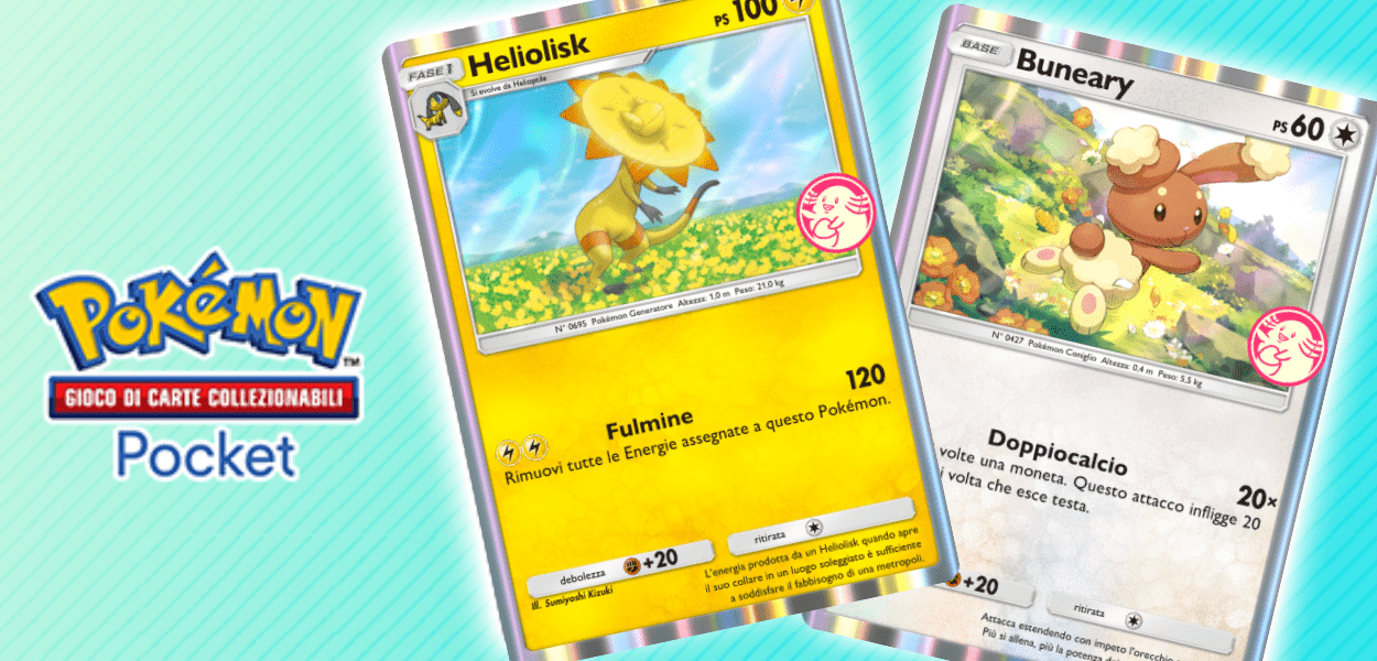 GCC Pokémon Pocket: disponibile l’evento pesca misteriosa di Heliolisk e Buneary