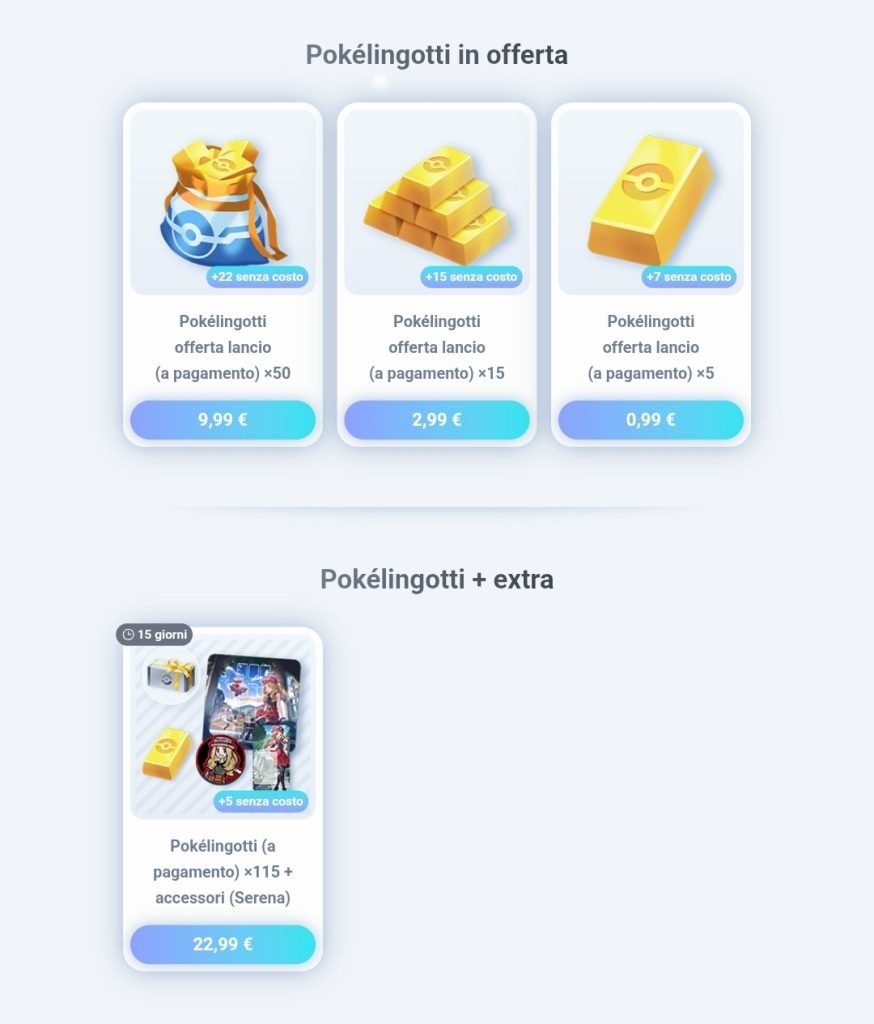 Pokélingotti in offerta 