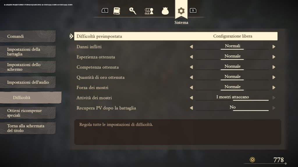 DRAGON QUEST VII Reimagined livelli difficoltà