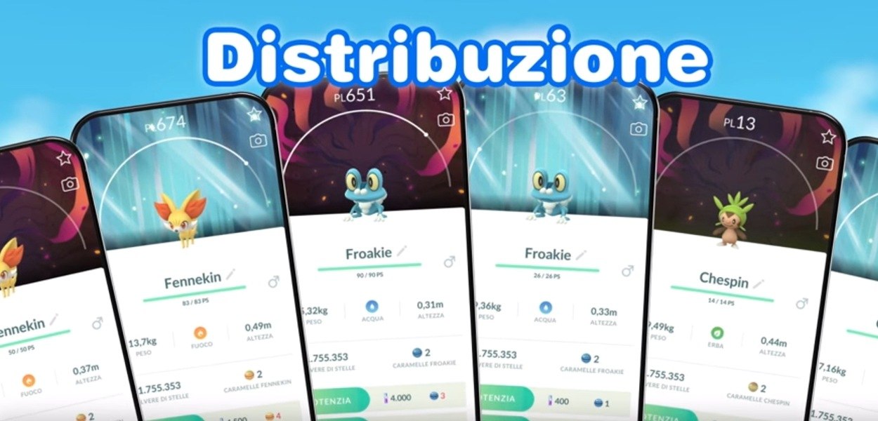 Pokémon GO: disponibile un codice per ottenere Chespin, Fennekin o Froakie