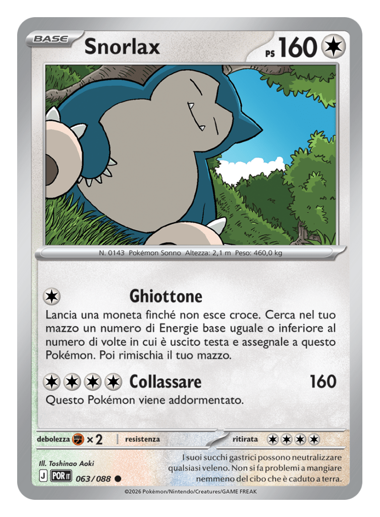 Snorlax equilibrio perfetto
