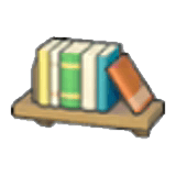 Mensola decorativa con libri 