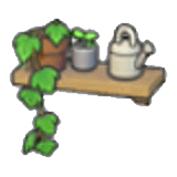 Mensola decorativa con piante