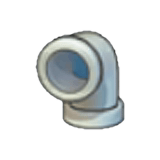 Tubo di ferro a curva discendente 