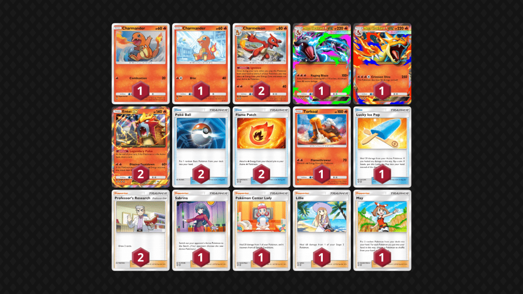 Mazzo di Mega Charizard X-ex e Mega Charizard Y-ex.