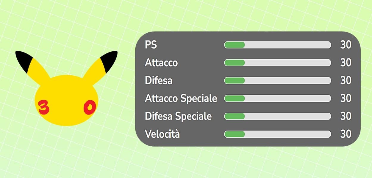 I Pokémon con statistiche base pari a 30