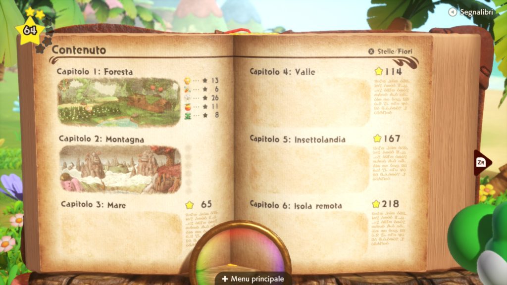 Yoshi and the Mysterious Book capitoli