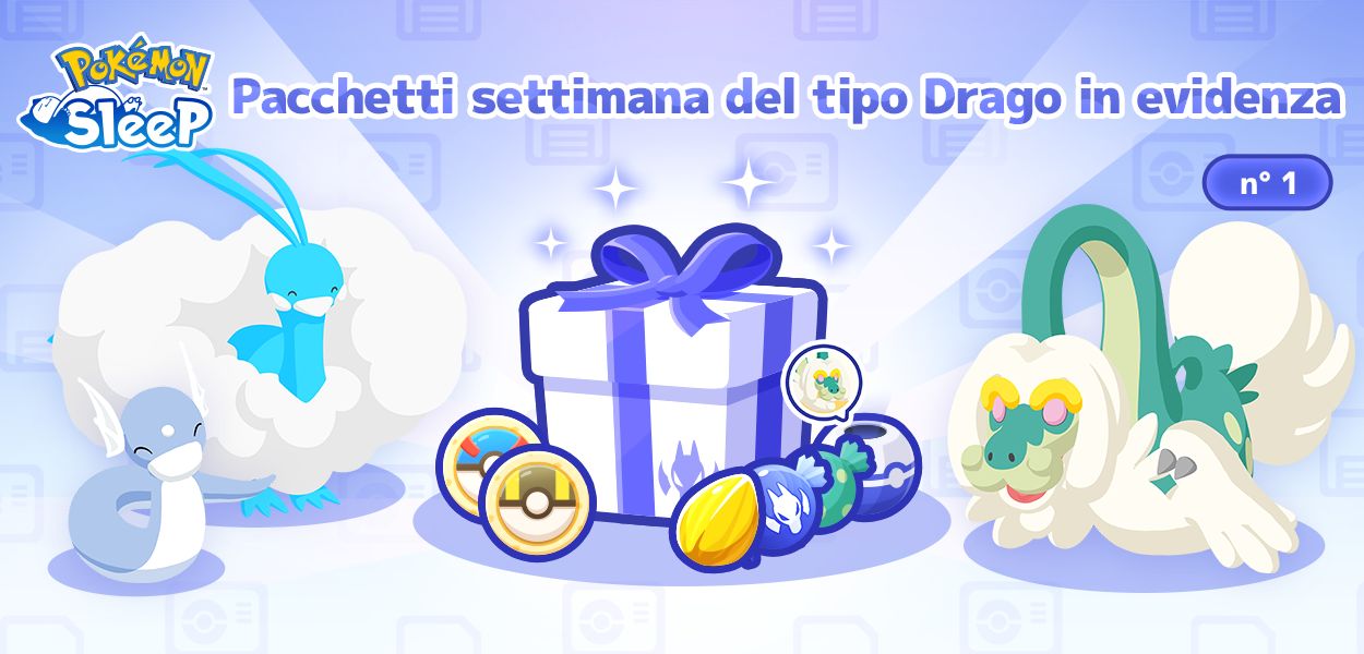 Pokémon Sleep: arrivano i pacchetti settimana del tipo Drago in evidenza