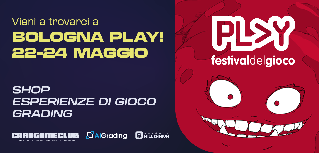 Il mondo Pokémon arriva a Play Festival del Gioco di Bologna con Pokémon Millennium, CardGameClub e AIGrading