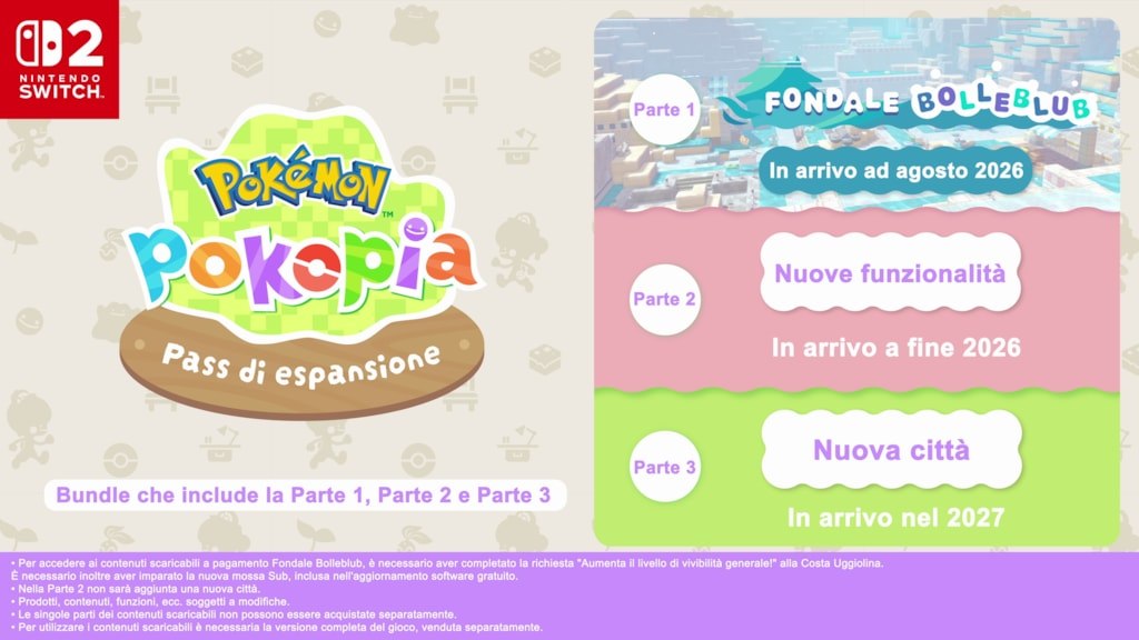 Pokémon Pokopia parti del pass di espansione