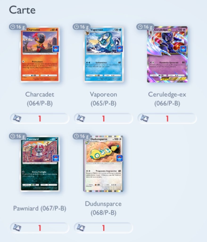 Carte promo evento bonus Ceruledge-ex
