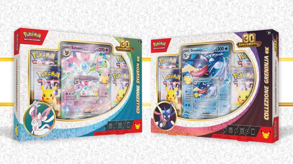 Collezione Sylveon-ex e collezione Greninja-ex dell'espansione 30° Anniversario del GCC Pokémon
