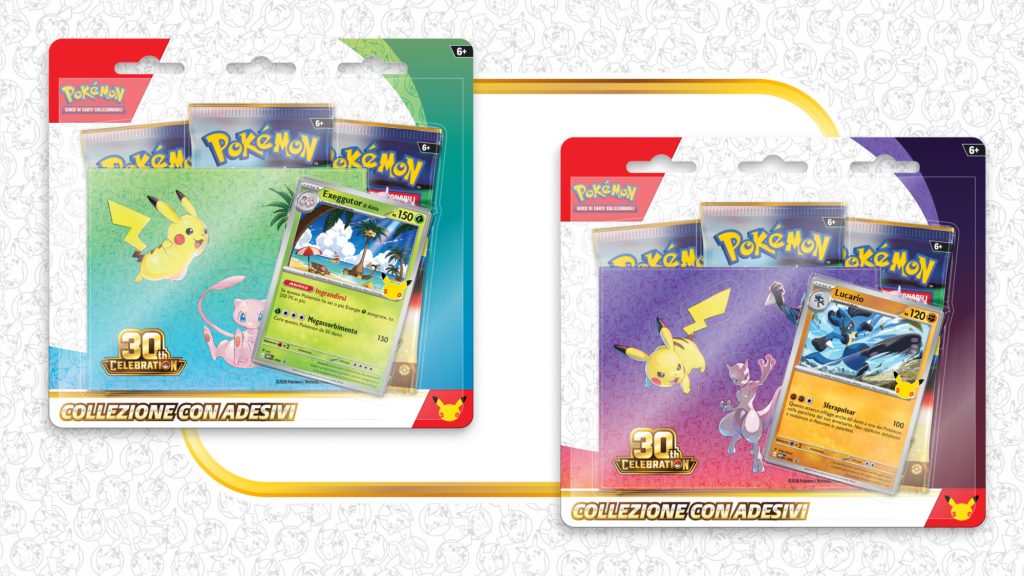 Collezione con adesivi dell'espansione 30° Anniversario del GCC Pokémon