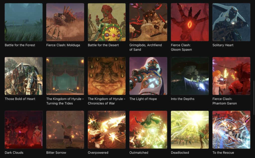 Brani Hyrule Warriors, Nintendo Music