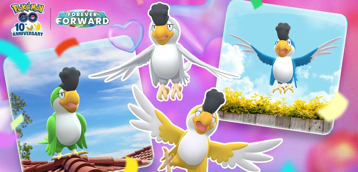 Squawkabilly debutta su Pokémon GO durante l'evento Taxi volante