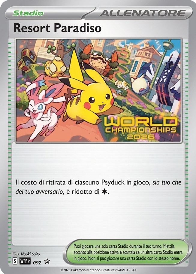 Carta Promo "Resort Paradiso", Mondiali Pokémon 2026
