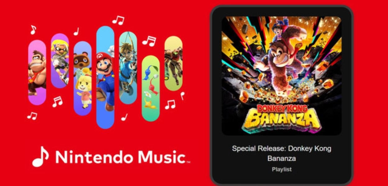 Donkey Kong Bananza arriva su Nintendo Music