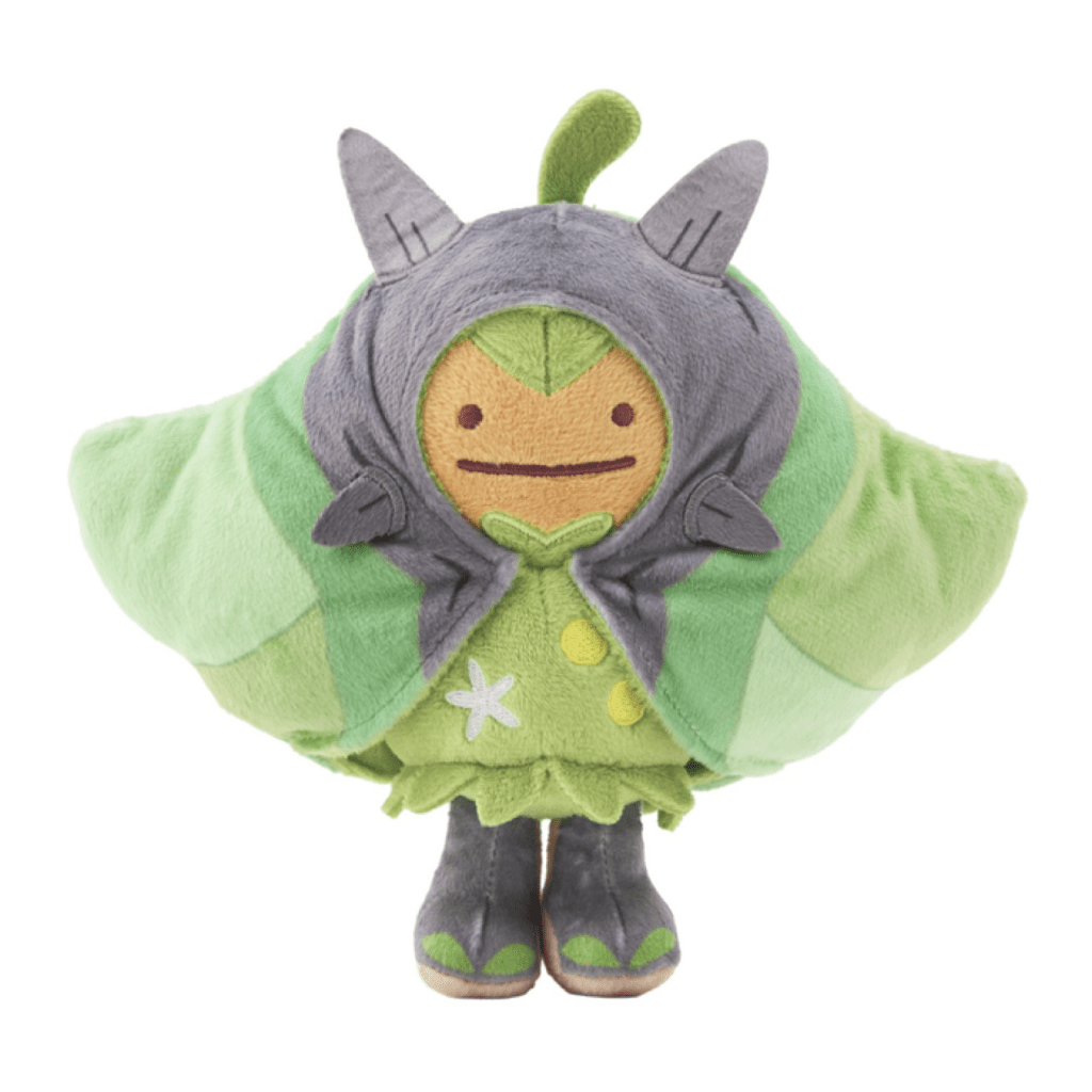 Peluche di Ditto che si trasforma in Ogerpon, collezione "Transform! Ditto" del Pokémon Center