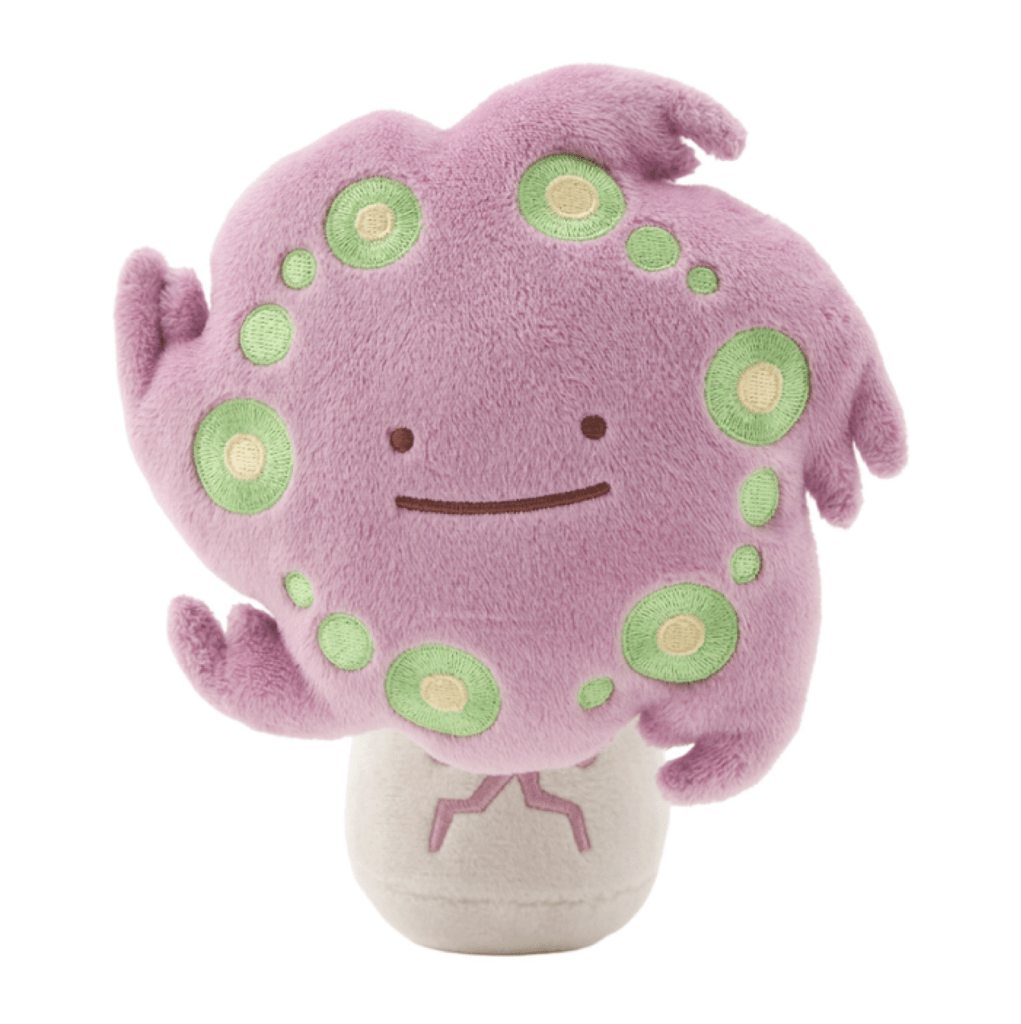 Peluche di Ditto che si trasforma in Spiritomb, collezione "Transform! Ditto" del Pokémon Center