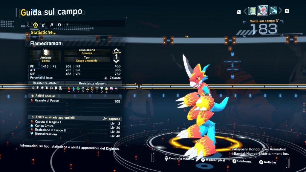 flamedramon modello 3d