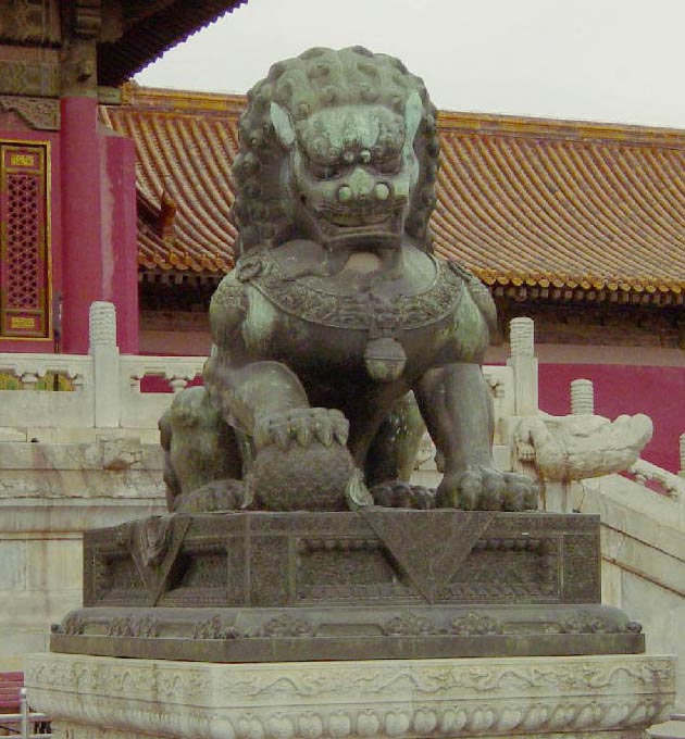 leone guardiano città proibita Cina
