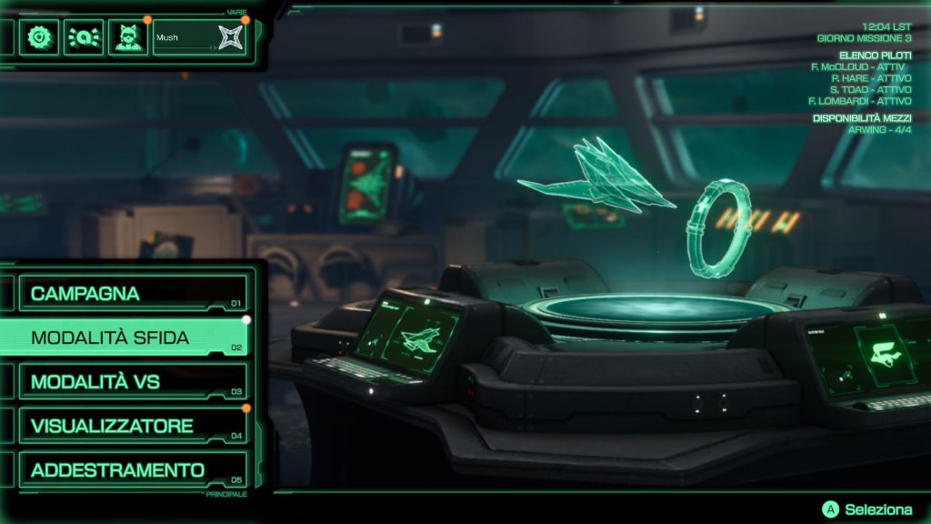 star fox recensione menu