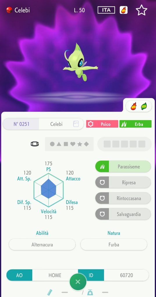 Celebi Pokémon HOME