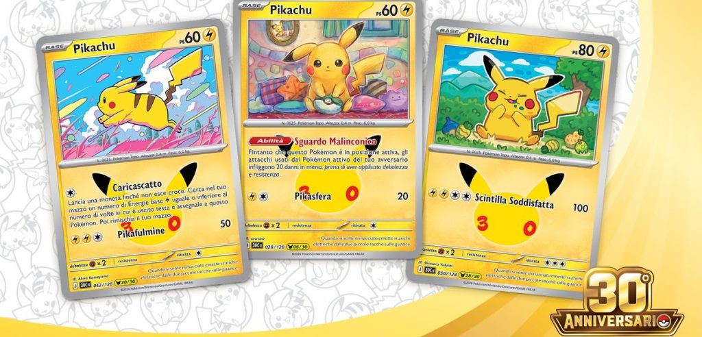 Pikachu 30° Anniversario