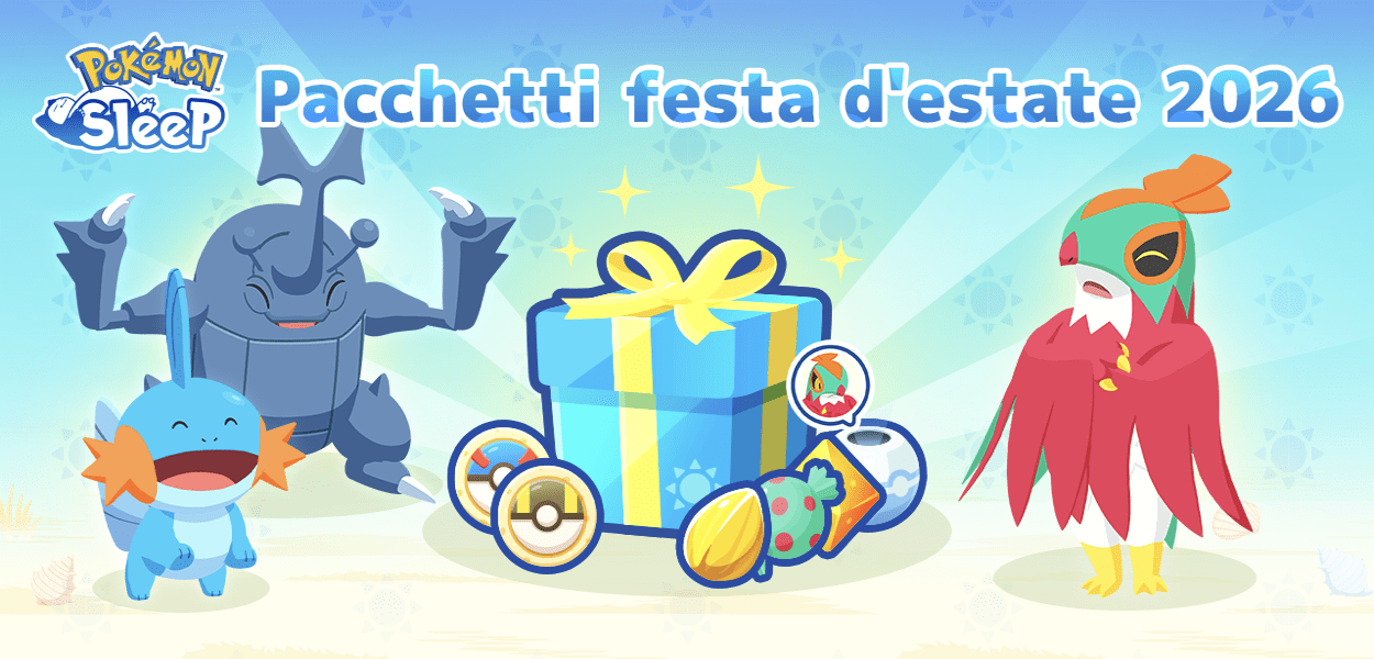 Pokémon Sleep Pacchetti festa d'estate 2026