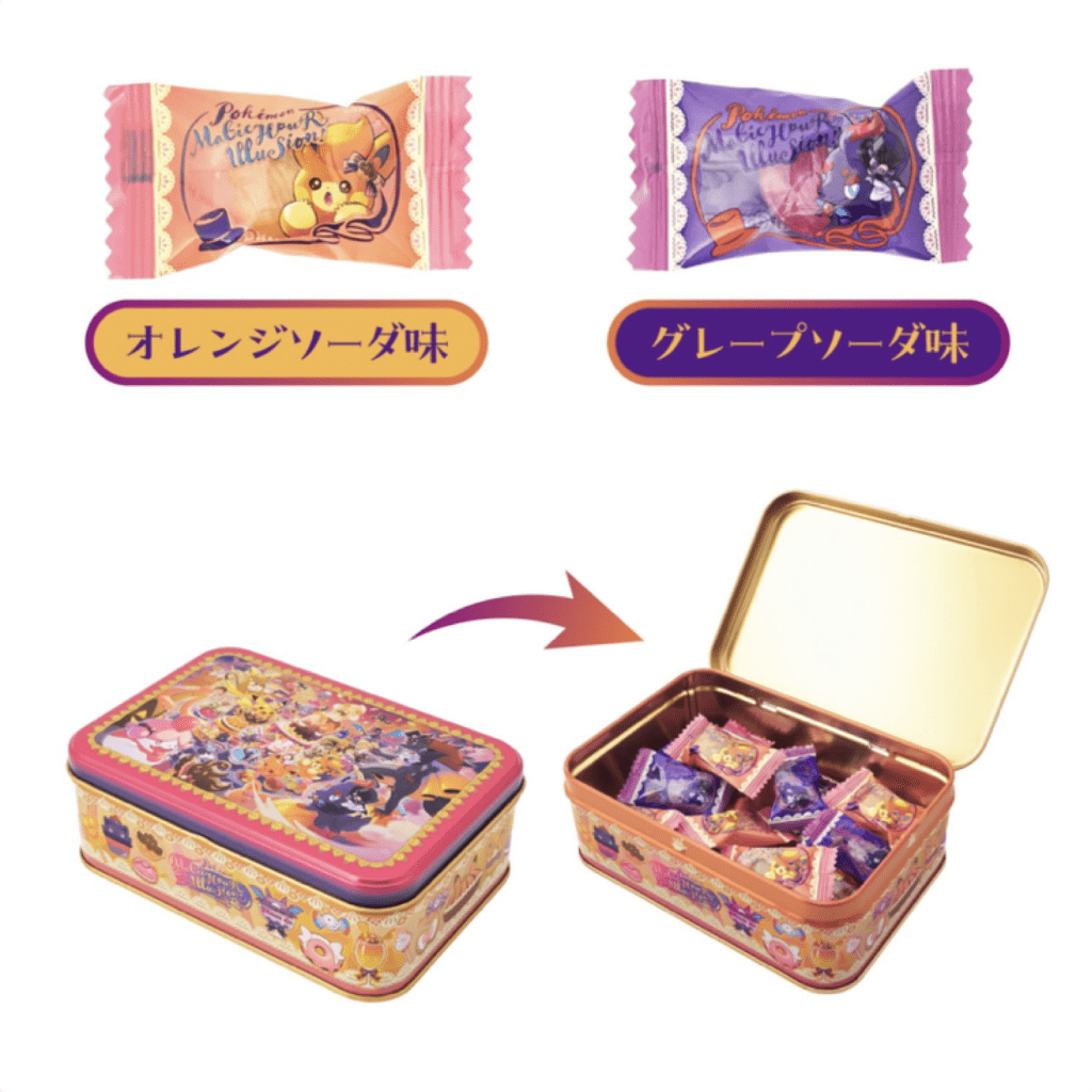 Scatola di caramelle. Collezione "Pokémon Magic Hour Illusion!" del Pokémon Center