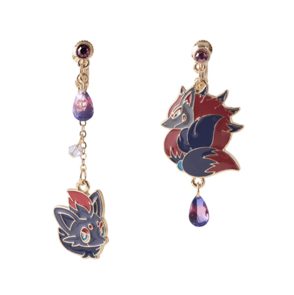Orecchini di Zorua e Zoroark. Collezione "Pokémon Magic Hour Illusion!" del Pokémon Center