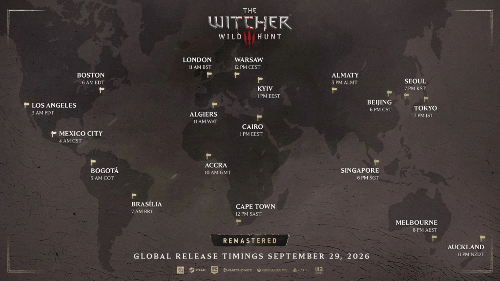 The Witcher 3 Remastered uscita globale