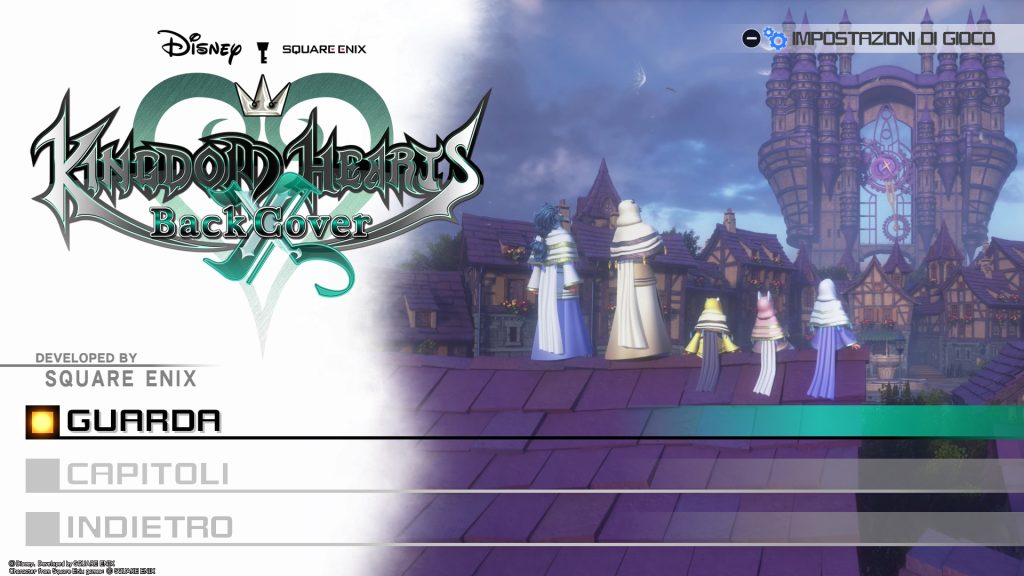 Menù di Kingdom Hearts χ Back Cover