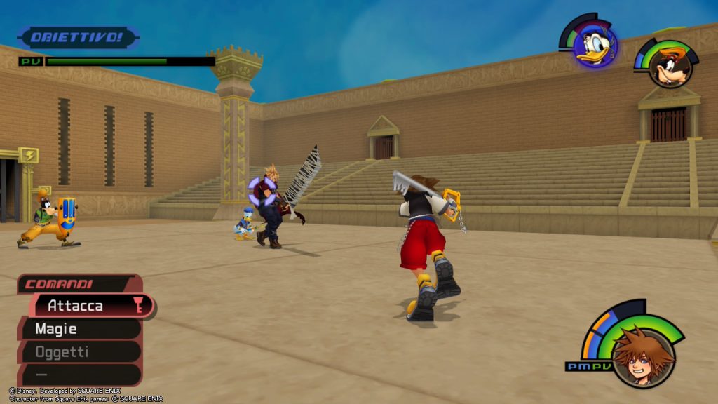 Kingdom Hearts combattimento contro Cloud Strife